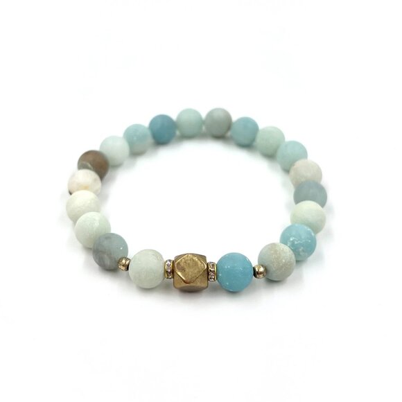 Stacking Amazonite beaded bracelet - Picture 2 of 3